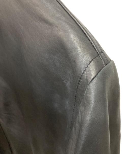 DIESEL Black Gold（ディーゼル ブラック ゴールド）DIESEL Black Gold (ディーゼル ブラック ゴールド) ラムレザージップアップジャケット ブラック サイズ:48の古着・服飾アイテム