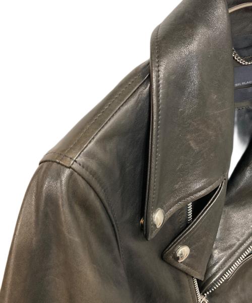 DIESEL Black Gold（ディーゼル ブラック ゴールド）DIESEL BLACK GOLD (ディーゼル ブラック ゴールド) ラムスキンダブルライダースジャケット ブラック サイズ:48の古着・服飾アイテム