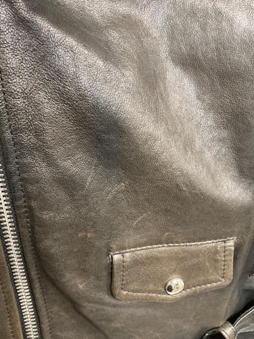 DIESEL Black Gold（ディーゼル ブラック ゴールド）DIESEL BLACK GOLD (ディーゼル ブラック ゴールド) ラムスキンダブルライダースジャケット ブラック サイズ:48の古着・服飾アイテム