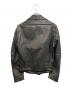 DIESEL BLACK GOLD (ディーゼル ブラック ゴールド) ラムスキンダブルライダースジャケット ブラック サイズ:48：18000円