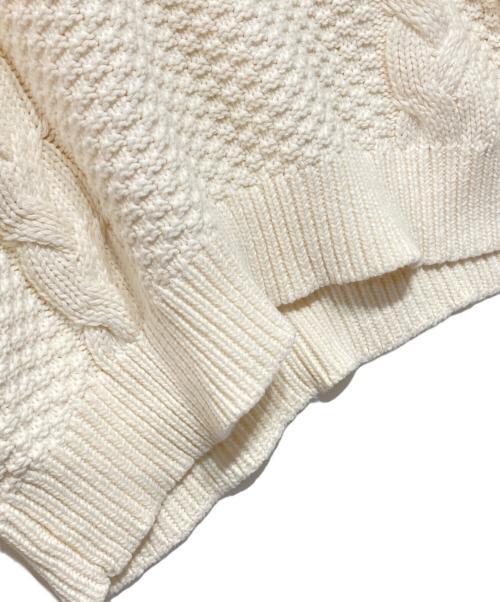 darich（ダーリッチ）Darich (ダーリッチ) ケーブルDDロゴVネックニットフーディ アイボリー サイズ:Freeの古着・服飾アイテム