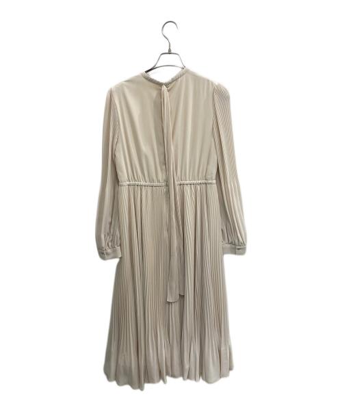 CELFORD（セルフォード）CELFORD (セルフォード) ボウタイプリーツワンピース アイボリー サイズ:38の古着・服飾アイテム