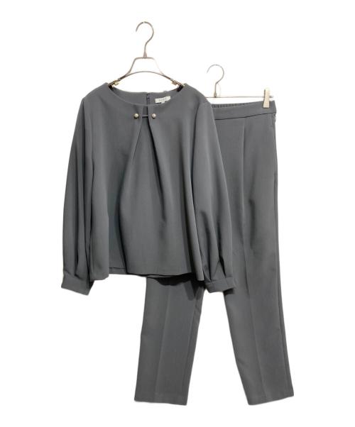 PLST（プラステ）PLST (プラステ) ブラウスパンツセットアップ グレー サイズ:Lの古着・服飾アイテム