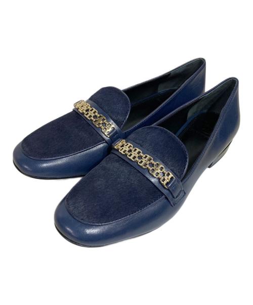 TORY BURCH（トリーバーチ）TORY BURCH (トリーバーチ) チェーンビットローファー ネイビー サイズ:8Mの古着・服飾アイテム