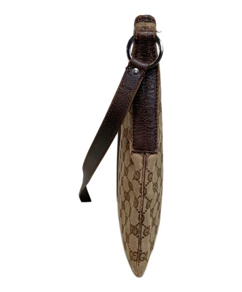 GUCCI（グッチ）GUCCI (グッチ) GGキャンバスショルダーバッグ ブラウン×ベージュの古着・服飾アイテム