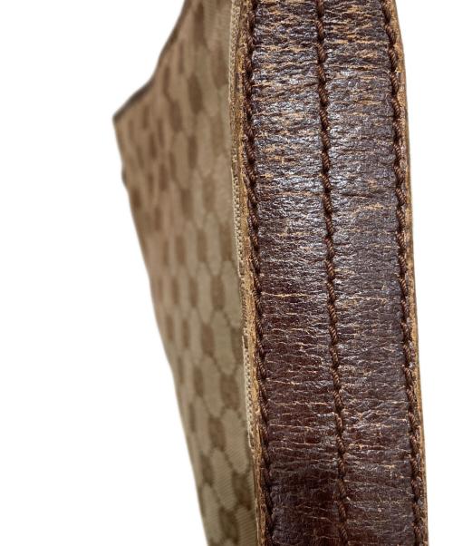 GUCCI（グッチ）GUCCI (グッチ) GGキャンバスショルダーバッグ ブラウン×ベージュの古着・服飾アイテム