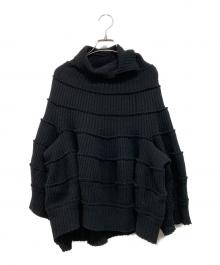 Y's（ワイズ）の古着「ボリュームボルテックスオーバーニット」｜ブラック