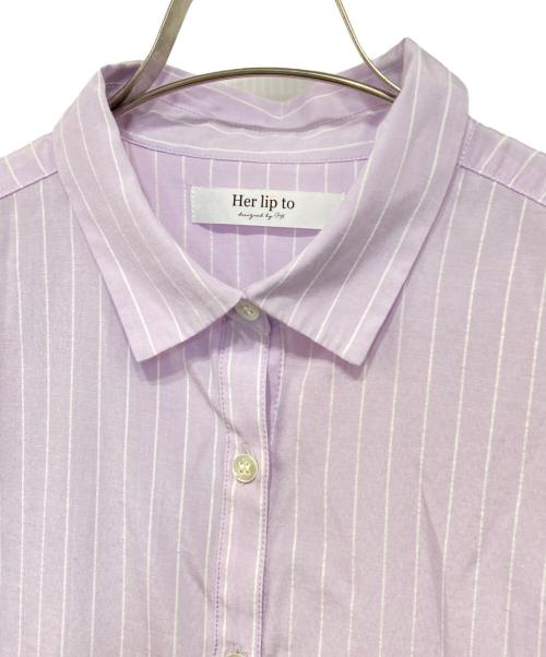 HER LIP TO（ハーリップトゥ）Her lip to (ハーリップトゥ) Have It All Stripe Shirt ピンク サイズ:Sの古着・服飾アイテム