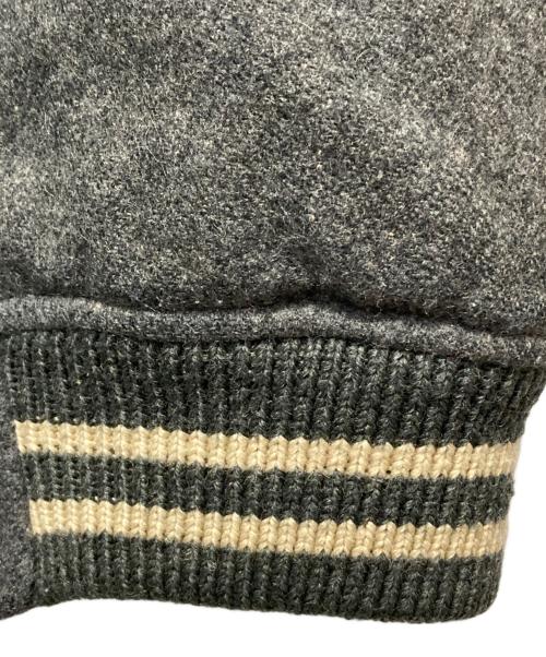 JUN MEN（ジュンメン）JUN MEN (ジュンメン) レザー切替スタジャン グレー サイズ:Sの古着・服飾アイテム