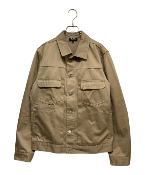 A.P.C.（アーペーセー）A.P.C. (アーペーセー) コットンワークジャケット ベージュ サイズ:Lの古着・服飾アイテム