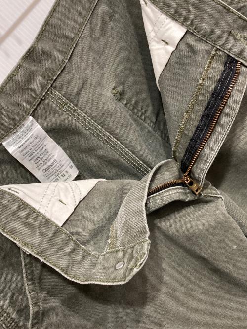 CarHartt（カーハート）CarHartt (カーハート) ウォッシュド ダック ペインターパンツ グリーン サイズ:32の古着・服飾アイテム
