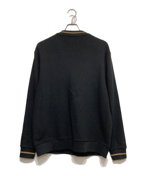 FRED PERRY（フレッドペリー）FRED PERRY (フレッドペリー) ワッフル コットンニットカーディガン ブラック サイズ:Mの古着・服飾アイテム