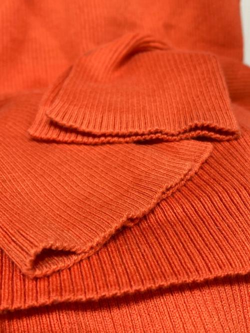 AURALEE（オーラリー）AURALEE (オーラリー) GIZA HIGH GAUGE RIB KNIT TURTLE NECK PULLOVER オレンジ サイズ:1の古着・服飾アイテム