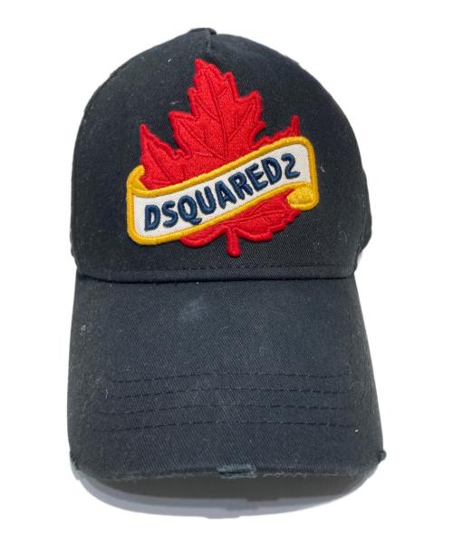 DSQUARED2（ディースクエアード）DSQUARED2 (ディースクエアード) ロゴキャップ レッド×ネイビーの古着・服飾アイテム
