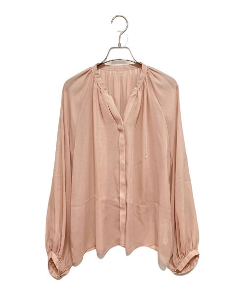 IENA（イエナ）IENA (イエナ) シアージョーゼット ギャザーブラウス ライトピンク サイズ:Fの古着・服飾アイテム