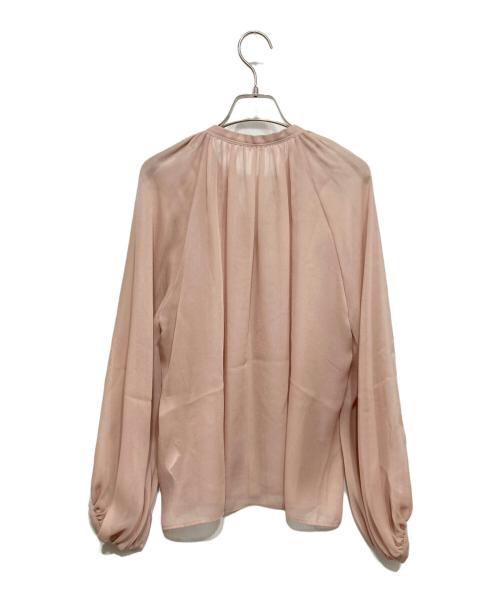 IENA（イエナ）IENA (イエナ) シアージョーゼット ギャザーブラウス ライトピンク サイズ:Fの古着・服飾アイテム