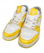 LOUIS VUITTONルイ ヴィトン）の古着「LVトレイナーラインスニーカー」｜イエロー×ホワイト