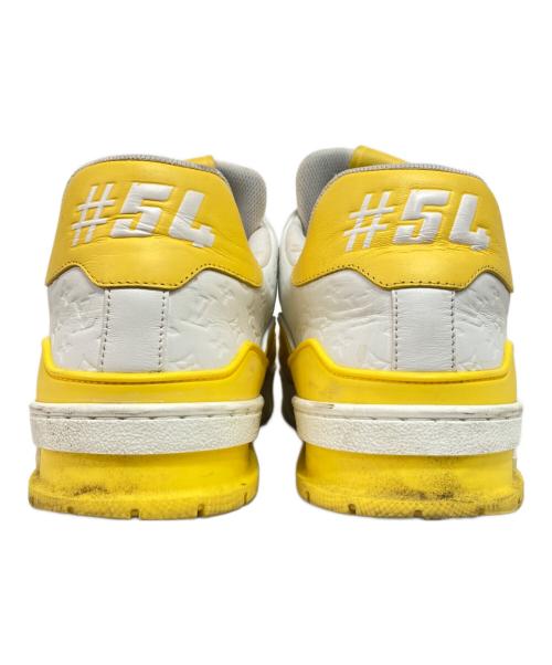 LOUIS VUITTON（ルイ ヴィトン）LOUIS VUITTON (ルイ ヴィトン) LVトレイナーラインスニーカー イエロー×ホワイト サイズ:8の古着・服飾アイテム