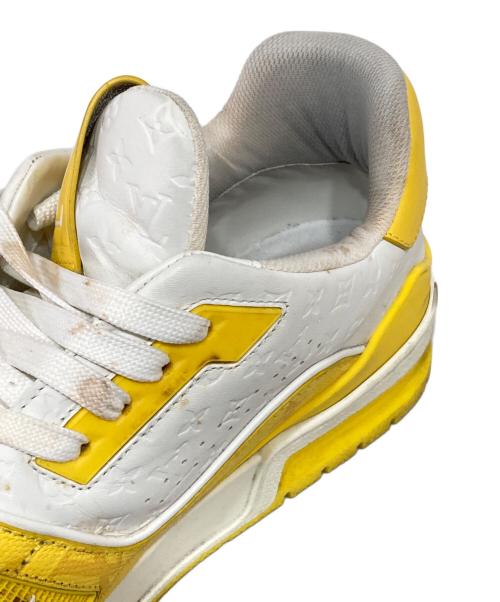 LOUIS VUITTON（ルイ ヴィトン）LOUIS VUITTON (ルイ ヴィトン) LVトレイナーラインスニーカー イエロー×ホワイト サイズ:8の古着・服飾アイテム