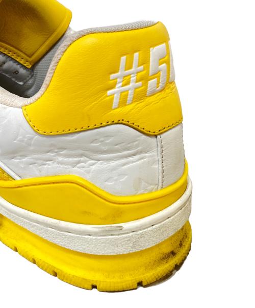 LOUIS VUITTON（ルイ ヴィトン）LOUIS VUITTON (ルイ ヴィトン) LVトレイナーラインスニーカー イエロー×ホワイト サイズ:8の古着・服飾アイテム