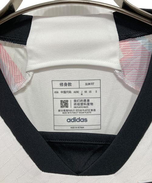 adidas（アディダス）adidas (アディダス) ゲームシャツ レッド×ホワイト サイズ:Mの古着・服飾アイテム
