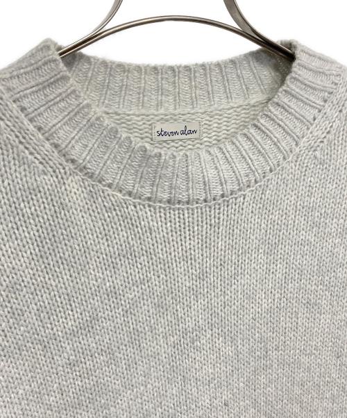 STEVEN ALAN（スティーブンアラン）STEVEN ALAN (スティーブンアラン) ハミルトンラムズウール モックネック ニット ライトグレー サイズ:Mの古着・服飾アイテム