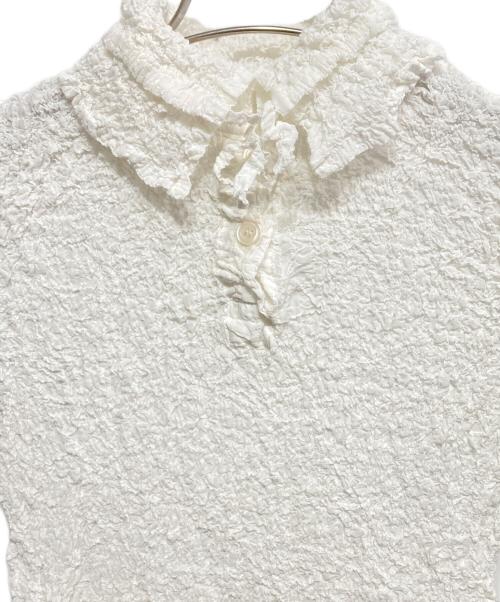 me ISSEY MIYAKE（ミーイッセイ ミヤケ）me ISSEY MIYAKE (ミーイッセイ ミヤケ) ワッシャー加工 ブラウス ホワイト サイズ:-の古着・服飾アイテム