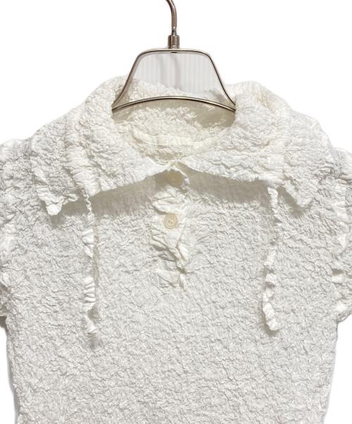 me ISSEY MIYAKE（ミーイッセイ ミヤケ）me ISSEY MIYAKE (ミーイッセイ ミヤケ) ワッシャー加工 ブラウス ホワイト サイズ:-の古着・服飾アイテム