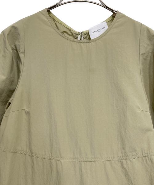 UNITED ARROWS（ユナイテッドアローズ）UNITED ARROWS (ユナイテッドアローズ) オープン バックリボン ワンピース カーキ サイズ:36の古着・服飾アイテム