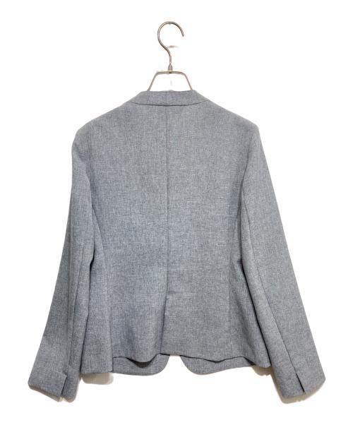 INDIVI（インディヴィ）INDIVI (インディヴィ) ノーカラージャケット グレー サイズ:38の古着・服飾アイテム