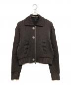 OUATオーユーエーティー）の古着「META ZIP KNIT」｜ブラック×ブラウン