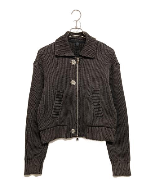 OUAT（オーユーエーティー）OUAT (オーユーエーティー) META ZIP KNIT ブラック×ブラウン サイズ:2の古着・服飾アイテム