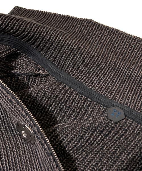 OUAT（オーユーエーティー）OUAT (オーユーエーティー) META ZIP KNIT ブラック×ブラウン サイズ:2の古着・服飾アイテム