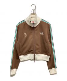 X-GIRL×moussy（エックスガール×マウジー）の古着「トラックジャケット」｜アイボリー×ブラウン