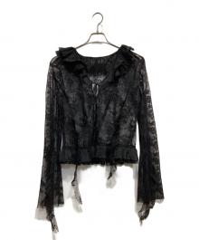 PRANK PROJECT（プランクプロジェクト）の古着「Lace Ruffled Blouse」｜ブラック