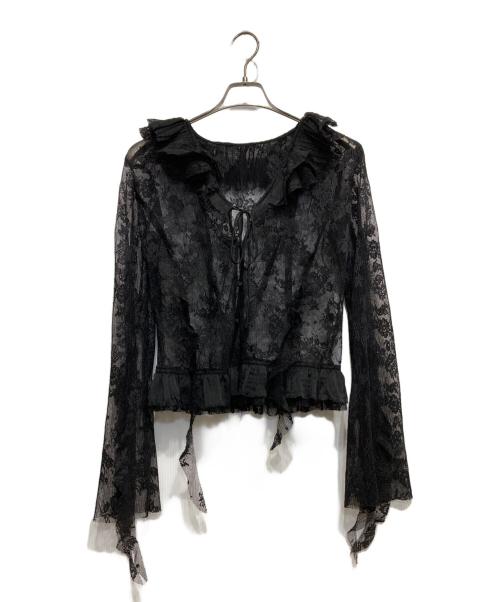 PRANK PROJECT（プランクプロジェクト）PRANK PROJECT (プランクプロジェクト) Lace Ruffled Blouse ブラック サイズ:FREEの古着・服飾アイテム