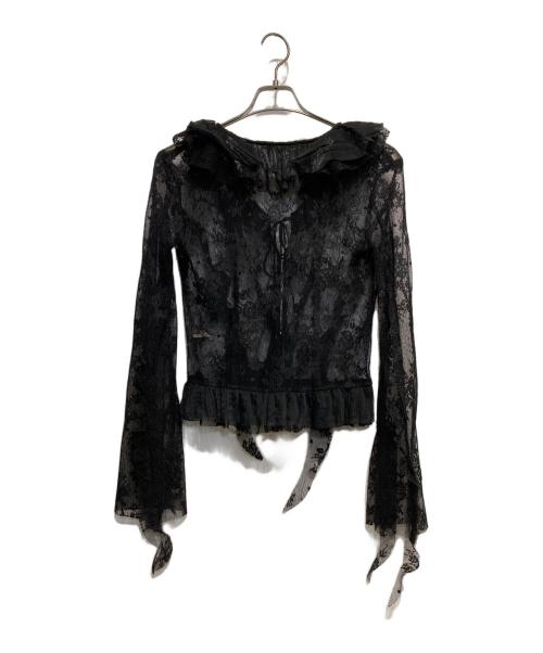 PRANK PROJECT（プランクプロジェクト）PRANK PROJECT (プランクプロジェクト) Lace Ruffled Blouse ブラック サイズ:FREEの古着・服飾アイテム
