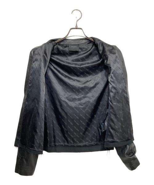 TEAM WANG design（チームワンデザイン）TEAM WANG design (チームワンデザイン) カットオフエッジシャツ ブラックの古着・服飾アイテム