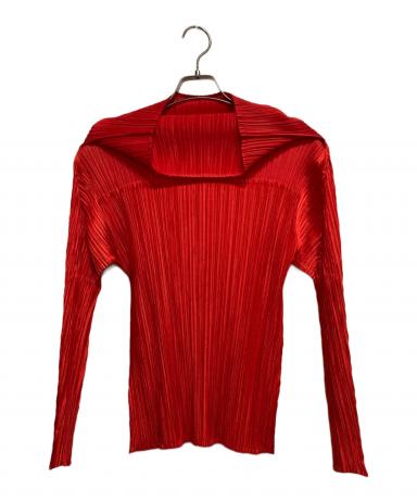 PLEATS PLEASE プリーツプリーズ Tシャツ・カットソー L 赤 【古着】【中古】【送料無料】 3031004064221308_01_5169w.jpeg