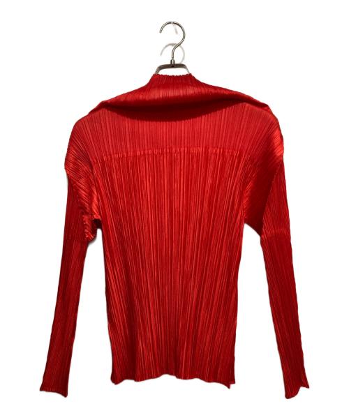 PLEATS PLEASE（プリーツプリーズ）PLEATS PLEASE (プリーツプリーズ) プリーツカットソー レッド サイズ:3の古着・服飾アイテム