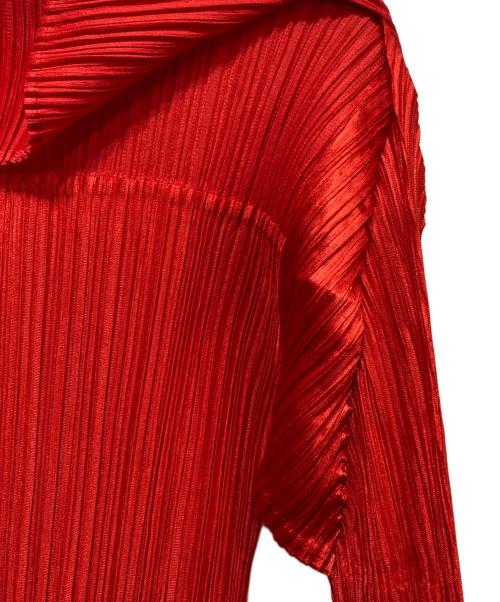PLEATS PLEASE（プリーツプリーズ）PLEATS PLEASE (プリーツプリーズ) プリーツカットソー レッド サイズ:3の古着・服飾アイテム