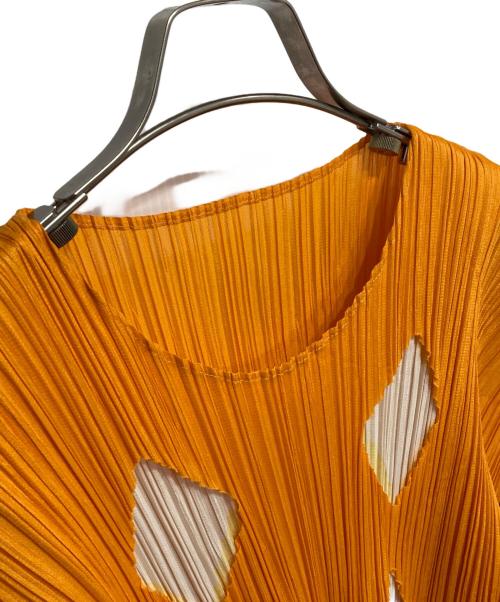 PLEATS PLEASE（プリーツプリーズ）PLEATS PLEASE (プリーツプリーズ) プリーツカットソー オレンジ サイズ:3の古着・服飾アイテム
