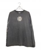 WEST COAST CHOPPERSウエストコーストチョッパーズ）の古着「プリントカットソー」｜アイボリー×ブラック