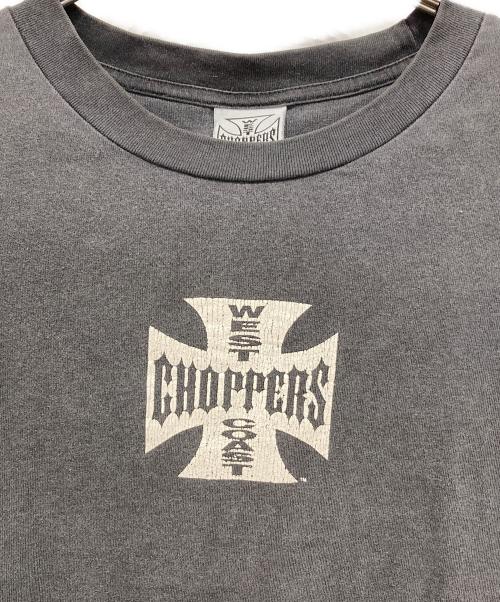 WEST COAST CHOPPERS（ウエストコーストチョッパーズ）WEST COAST CHOPPERS (ウエストコーストチョッパーズ) プリントカットソー アイボリー×ブラック サイズ:Lの古着・服飾アイテム