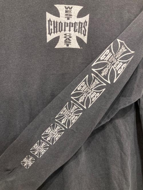 WEST COAST CHOPPERS（ウエストコーストチョッパーズ）WEST COAST CHOPPERS (ウエストコーストチョッパーズ) プリントカットソー アイボリー×ブラック サイズ:Lの古着・服飾アイテム