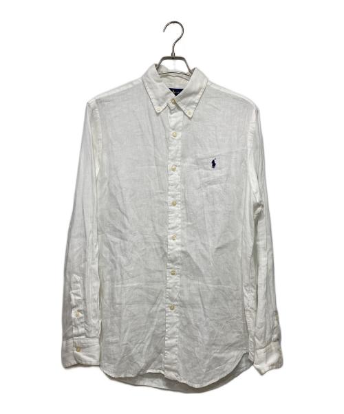 POLO RALPH LAUREN（ポロ・ラルフローレン）POLO RALPH LAUREN (ポロ・ラルフローレン) リネンシャツ ホワイト サイズ:Mの古着・服飾アイテム