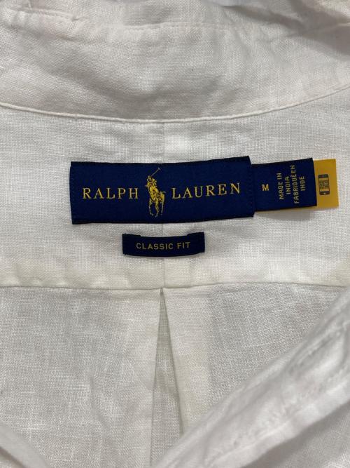 POLO RALPH LAUREN（ポロ・ラルフローレン）POLO RALPH LAUREN (ポロ・ラルフローレン) リネンシャツ ホワイト サイズ:Mの古着・服飾アイテム