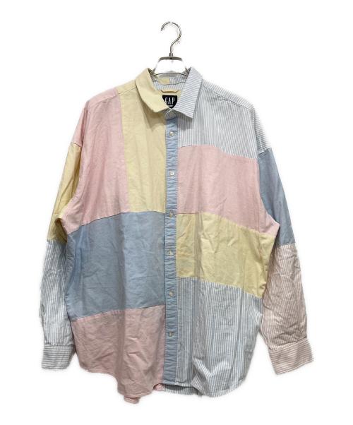 GAP（ギャップ）GAP (ギャップ) PALACE (パレス) oxford drop shoulder ブルー×ライトピンク サイズ:XLの古着・服飾アイテム