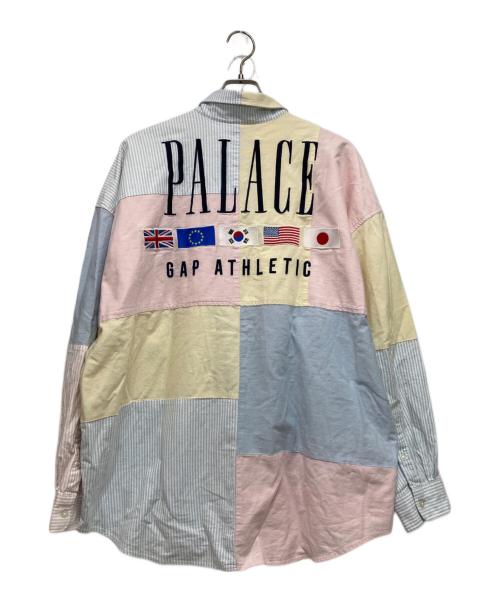 GAP（ギャップ）GAP (ギャップ) PALACE (パレス) oxford drop shoulder ブルー×ライトピンク サイズ:XLの古着・服飾アイテム