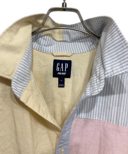 GAP（ギャップ）GAP (ギャップ) PALACE (パレス) oxford drop shoulder ブルー×ライトピンク サイズ:XLの古着・服飾アイテム